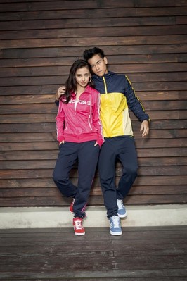 adidas Neo label 彭于晏與Angelababy在秋冬品牌大片中穿上以經典絨面革為設計主軸的藍紅BB NEO高幫鞋，呈現亮眼的運動休閑風格傾情演繹NEO秋冬新品服裝造型